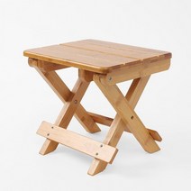 내추럴 원목 접이식 미니 나무의자 협탁(24x20cm), 상세페이지 참조