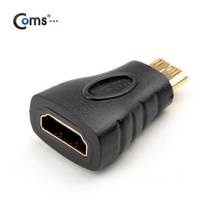 [Coms] HDMI 젠더(Mini HDMI M/HDMI F) G2257, 블랙, 1개