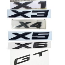 자동차 엠블럼 ABS 숫자 글자 단어 트렁크 배지 BMW X1 X3 X4 X5 X6 매트 블랙, 1.X1