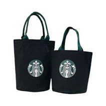 스타벅스 도시락가방 보온 보냉백 지퍼 스트링 스벅 에코백 캔버스 데일리백, 일반/S/지퍼