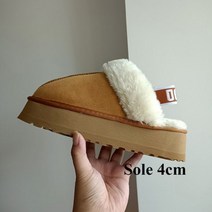 거실실내화 푹신한 층간소음 슬리퍼 호주 클래식 여성 디자이너 플랫폼 태즈 슬리퍼 겨울 스웨이드 여성용 홈 울 디스케트 펑켓 슬립온 따뜻한 신발
