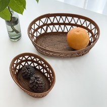발리산 라탄 바구니_위빙 오발 바스켓 (2 Size), 라지