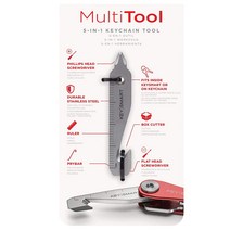 keysmart (키 스마트) multitool (멀티 툴) - 5-in-1 다기능 멀티 툴 키 홀더 박스 커터 통치자 바 플러스 드라이버 일자 드라이버