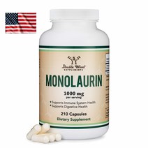 미국 Double Wood Monolaurin 1000mg 210캡슐 더블우드 모노라우린 코코넛 추출물 모노로린 고함량 직구