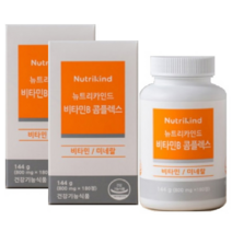 뉴트리카인드 고농축 비타민B 컴플렉스 역할 활성 비타민 비군 효능 비오틴 미네랄 건조효모 180정 2박스