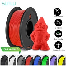 3D 프린터 소모품 필라멘트 SUNLU PLA 3D 필라멘트 250G 펜 리필 1.75MM 소형 스풀 무취 FDM 프린터 소재, 10 PLA 250G Red
