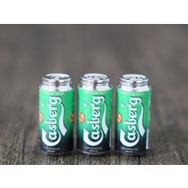 미니어처 DIY 음료 냉장고 콜라 인형 음식 슈퍼마켓 장난감 공예품 작은 인형집, 칼스버그 맥주 3 알갱이