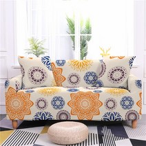 소파커버링 패브릭 카우치 패드 거실 용 탄성 소파 커버 스트레치 만다라 인쇄 된 보헤미안 미끄럼 방지 슬