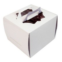 새로포장 쉬폰 케익 박스 높은 1호, 화이트, 2개