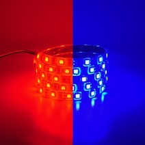 12V 차량용 플랙시블 LED바 6cm 레드-블루 2WAY 모듈별매 매장 실내 실외 가정 인테리어 LED 무드조명, 검띠PCB 기본연결 발송, 12V 2WAY 브레이크숨쉬기 모듈포함