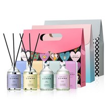 데일리콤마 시그니쳐 미니 디퓨저 100ml x 4ea+선물백, 홀로그램백, 블랙체리+스프링플라워+데일리파이브+데일리런드리