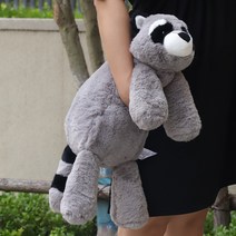 엎드린 나무늘보 여우 라쿤 악어 장난감 털인형 쿠션 친구 생일 선물, Raccoon, 70cm