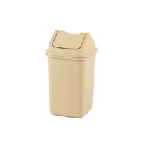 바이굿즈 정사각 종량제 휴지통 20L, 베이지 색상, 1개