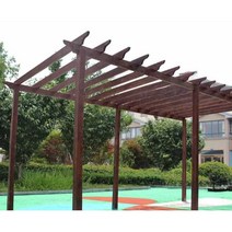 조립식 파고라 방부 마당 야외 정원 정자 나무 대형, 3x3x2.6m 높이