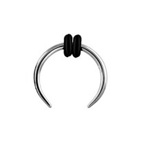 실버 은 피어싱 귀걸이 1pc 외과 강철 황소 경적 빈티지 코 Septum 반지 후프 귀 Clicker 말굽 테이퍼 바디 쥬얼리 16G amp 14G