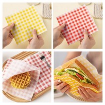 샌드위치 햄버거 포장지 유산지 100매, 옐로우 100매