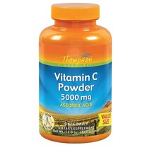 Thompson Vitamin C Powder 5000mg 100% Pure Ascorbic Acid 톰슨 비타민 C 5000MG 한통 340그램