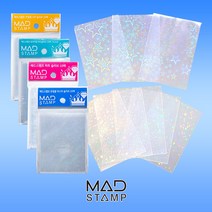 매드스탬프 방탄슬리브 투명 홀로그램 포카 카드 OPP, 자개조각 슬리브 10매
