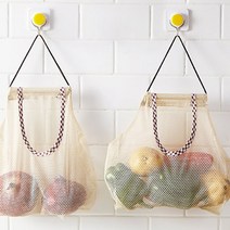 야채 보관망 (1P) 다용도 메쉬 야채 보관망 양파망 장바구니겸용 감자망 과일망, 1