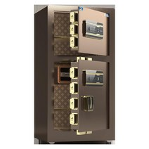 소형 금고 샤오미 미니 중고 지폐보관함 중형 스마트 홈쇼핑 카운터 돈통 내화 차량용 백화점 금전함 호텔 가정용 통 현금보관함, 단일사이즈, CS_이중문 100개: 지문코드 커피골드