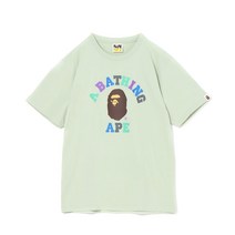 어 배팅 에이프 반팔 티 티셔츠 COLORS COLLEGE TEE 여성 남자 친구 선물 베이프 남성 APE 스포티 캐주얼 코디 아웃도어 스트릿 패션 일본 직구 BAPE 여자
