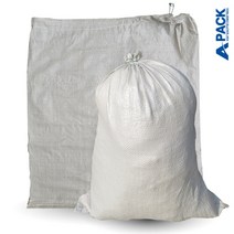 수입마대 현장용 재활용 폐기물 마대자루 40kg 50x70cm, 연회색, 100장