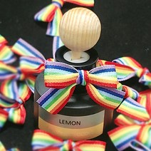 꼬마리본(4cm*4cm.30ea) 12종 스트라이프 레인보우 접은리본 메탈릭주자 크리스마스리본, 4.레인보우