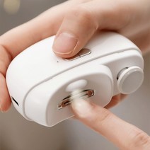 Windee 전동 손톱깎이 손톱 샌딩 2단 속도조절 가능 조명등 부스러기 수납함 손톱정리 TYPE-C 충전식, 화이트, 1개