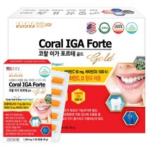 코랄 이가 포르테 골드 120정 치아 코랄 칼슘 프로폴리스 리소짐 식물스테롤, 180g, 1개