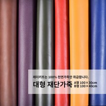 [레더키트]천연가죽공예원단 공방재료 방과후수업 리폼DIY재료 대형재단가죽 100X40cm 5장, 랜덤(밝은계열)