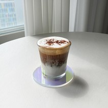 플랫화이트잔 아인슈페너 푸딩컵 강화유리컵 210ml 6P, 모노 S(210ml), 6개