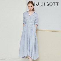 JJ지고트 브이넥 칼라 셔링 티어드 원피스 GN6A0OPR9