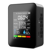 CO2 미세먼지 학교 가정용 캠핑용 산소 이산화탄소 측정기 co2 gas 데스크탑 로거, b