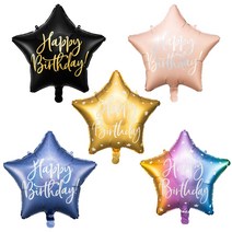 해피벌스데이 생일 별풍선 생일은박풍선 유치원 어린이집 파티 풍선 3살 5살 7살 파티데코, 핑크