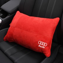 아우디 베개 A4L/A6L/Q3/Q5/A3 자동차 머리 받침 베개에 적합, 베개 레드, 1개