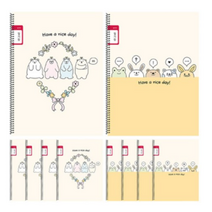 영아트 일기장 넓은칸 스프링노트 여아용, 랜덤 발송, 20개