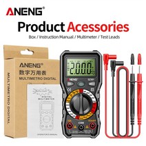 디지털 메가 테스터기 후크 메타 ANENG SZ301 디지털 전문 멀티미터 2000 카운트 AC DC 220V 전압 저항 전, 01 Black