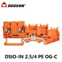 DEGSON 전기 와이어 커넥터 센서 액추에이터 전원 터미널 블록 DSIO-IN 2.5/4 PE OG-C 푸시인 NS35 DIN 피닉스 PTIO-IN 25/4, [01] DSIO-IN 2.5-4-PE OG, [03] 100 PCS