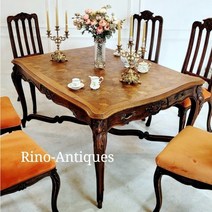 리노앤틱 프랑스 수입 오리지날 앤틱가구 카페 인테리어 6인 식탁 테이블 체어 식탁세트