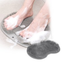 깔끔 촘촘 풋브러쉬 각질 개운 발세척 하솔 발씻기 발씻는 매트, 색상랜덤(핑크or그레이or블루)