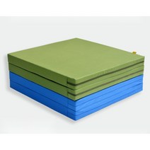 안전매트 낙법 덤블링 체조 매트 접이식 육상 체육관 태권도, 2mx1mx10cm  라이트 블루, 1개