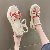 휴양지샌들 슬리퍼 통굽 귀여운 밴딩 여름 키높이