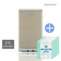 매직캔 [세트] 히포 21L 27L+리필5롤 (화이트/베이지/세이지/레드) 기본리필장착 냄새차단 휴지통 옵션, 03_ 21L베이지+리필5롤→MH250BG+250R5B