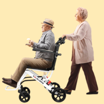 경량 휠체어 여행용 휴대용 가정용 접이식 소형 노인유모차 6.8kg 10.8kg, 프리미엄 (10.8kg)