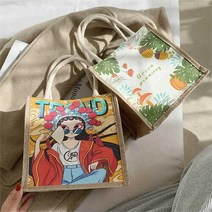 셀러허브(잡화) [라일리] Rly 여자 피크닉 나들이 데이트룩 가방 아트 픽쳐 사각백