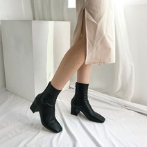 홍대언니 여성 레더 앵클 삭스부츠 CA33AY5074 (6cm)