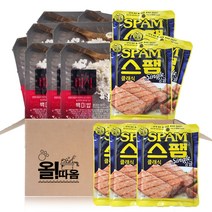 올따옴) 혼밥의 정석 더미식 백미밥 200g 8개+스팸 클래식80g 6개, 1개
