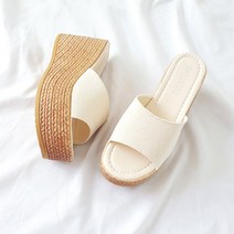 유컬리 럼프 통굽 키높이 여성슬리퍼