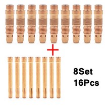 텅스텐 전극 WP17 WP18 WP26 아르곤 용접 토치 소모품 콜레트 본체 1.0mm 1.6mm 2.0mm 2.4mm 3.2mm 4.0mm TIG Tungstens, [04] 8Set 16Pcs, [05] 3.2mm