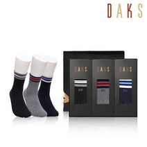 [닥스양말] 신사 캐주얼 단목 상단링글 3족세트 DK21817